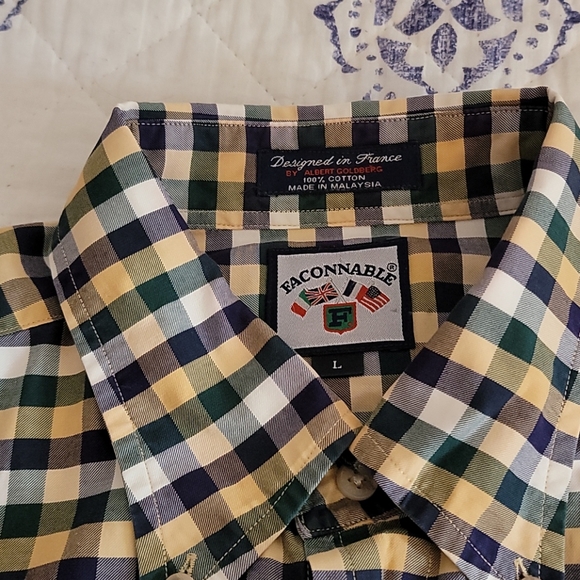 Falconable Button Down Sz L Sleeves Shortened - Picture 2 of 7